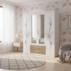 four door wardrobe with drawers