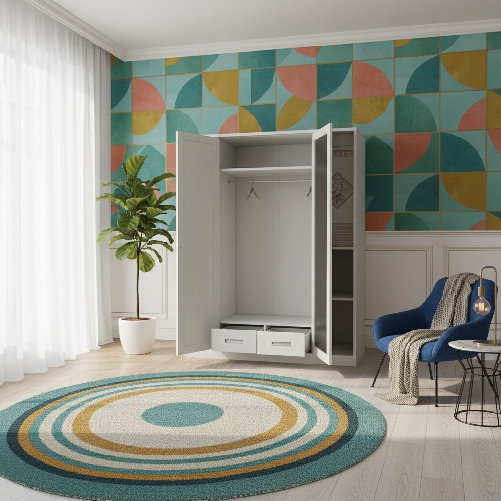 four door sliding door wardrobe with open top design four door sliding door wardrobe with open top design