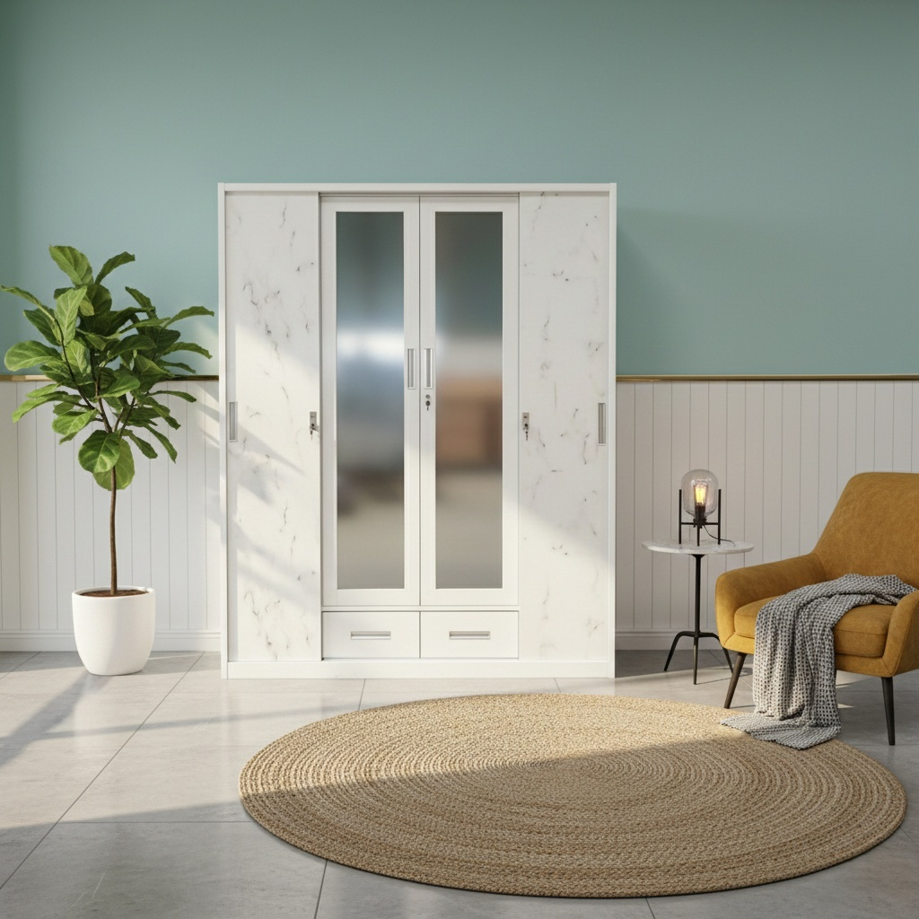 four door sliding door wardrobe with open top design (复制) four door sliding door wardrobe with open top design (复制)