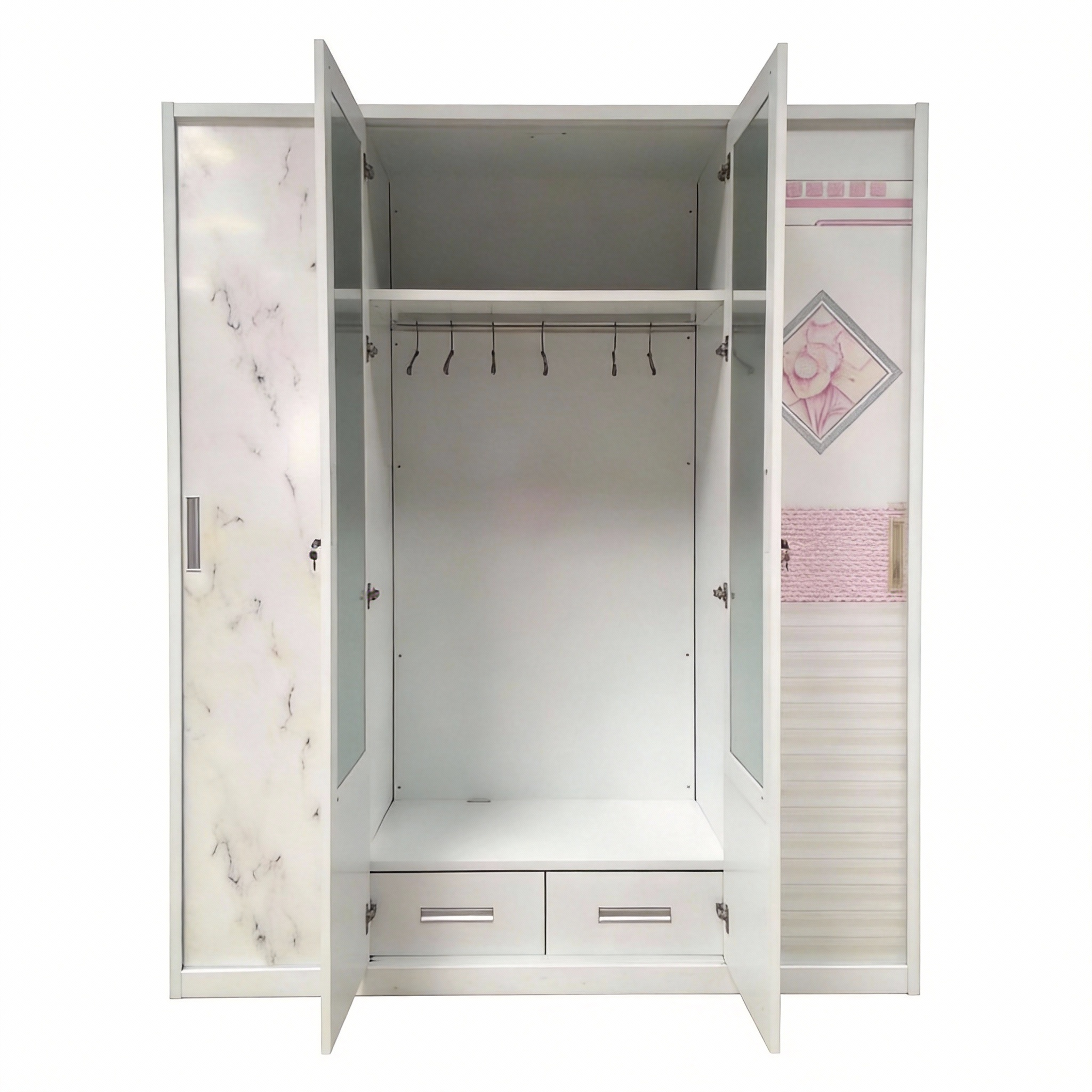 four door sliding door wardrobe with open top design four door sliding door wardrobe with open top design